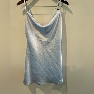 Hollister Light Blue Texture Slip dress Size M